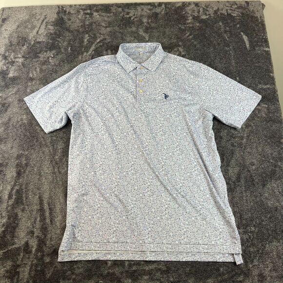 Peter Millar Summer Comfort Car Racing AOP Print Golf Polo Men's XL Performance - Picture 1 of 10